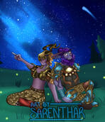 full body - night elf couple full body - night elf couple