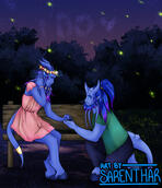 full body - draenei couple full body - draenei couple